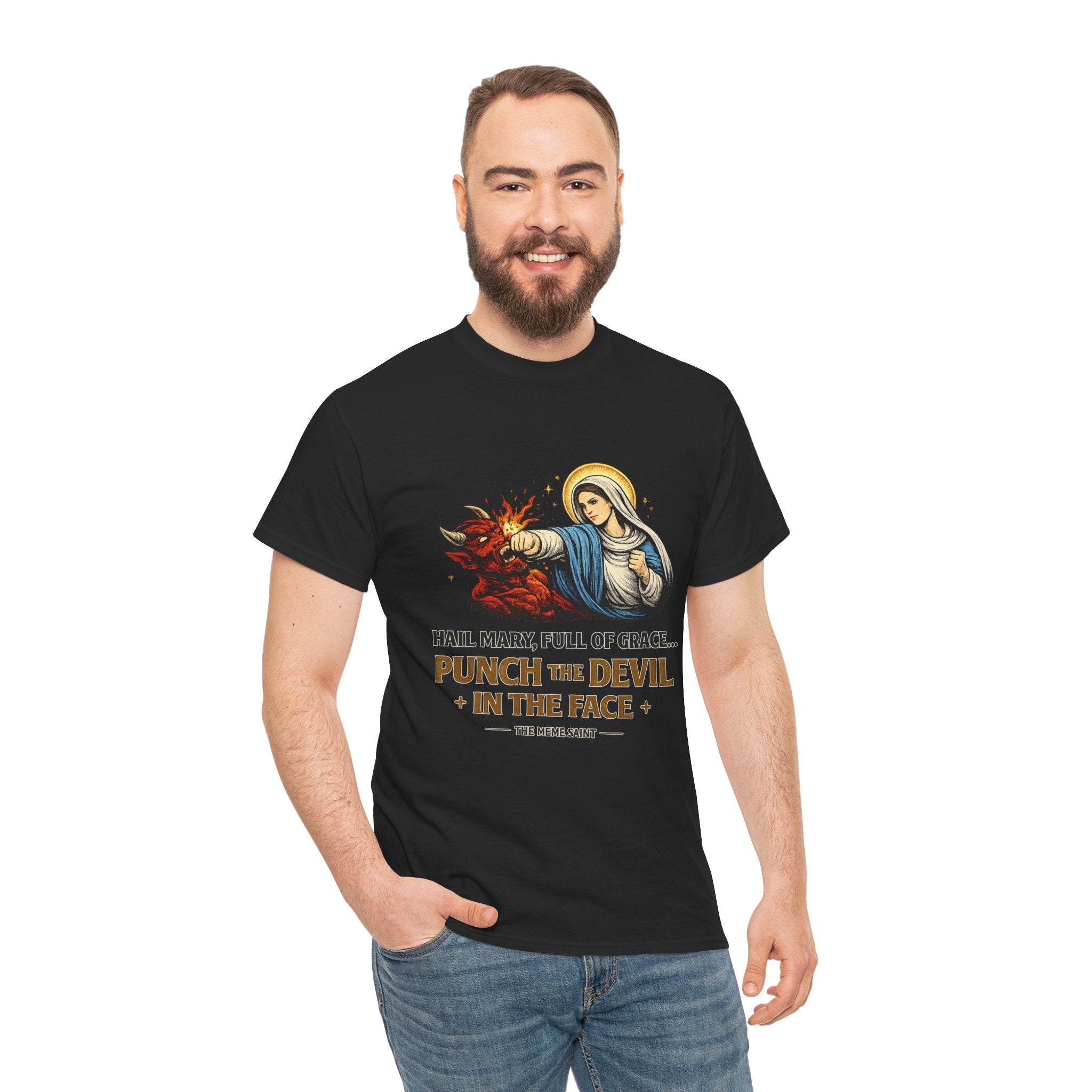 Virgin Mary 'Punch the Devil in the Face' Tee