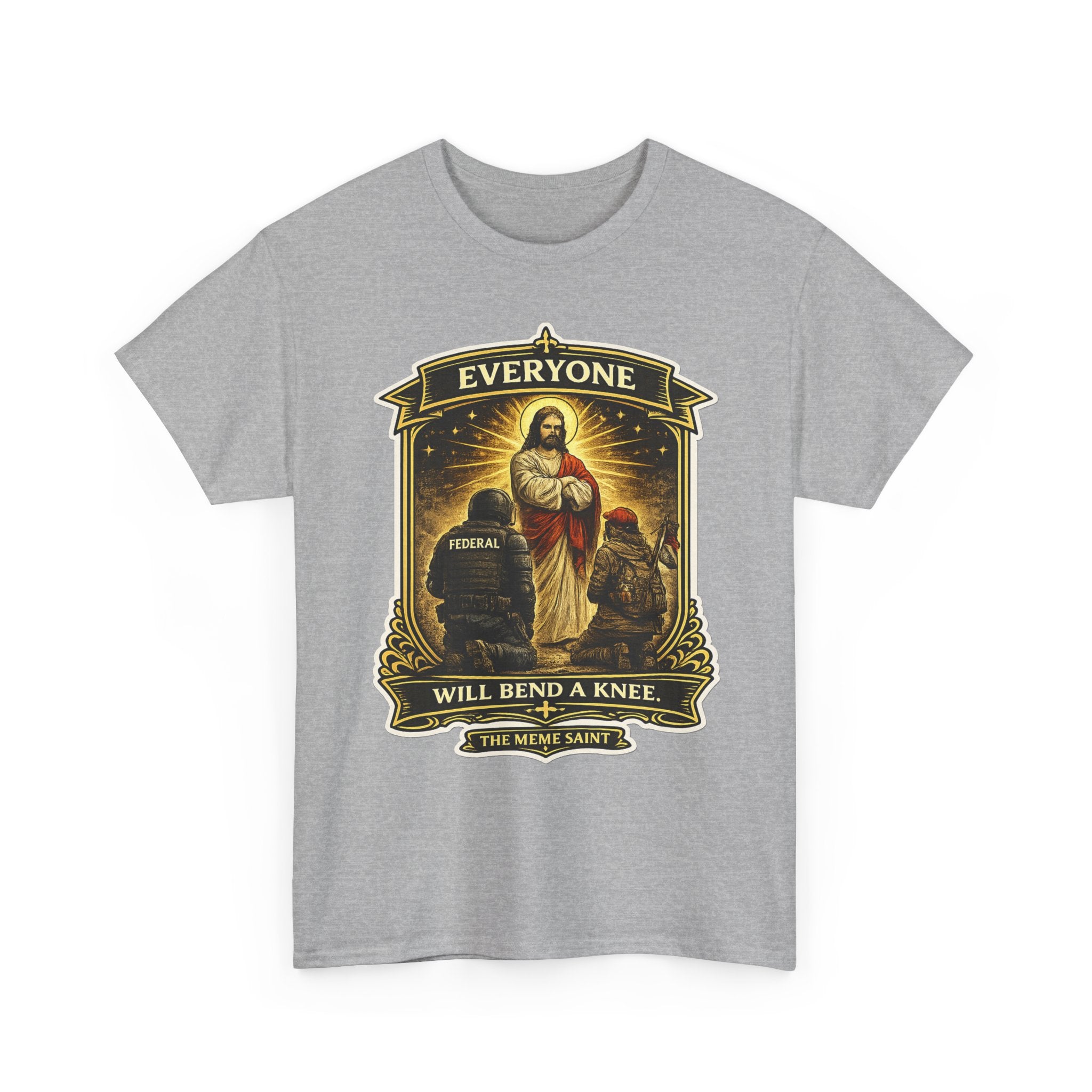 'Everyone Will Bend a Knee' Vintage Jesus Graphic Tee
